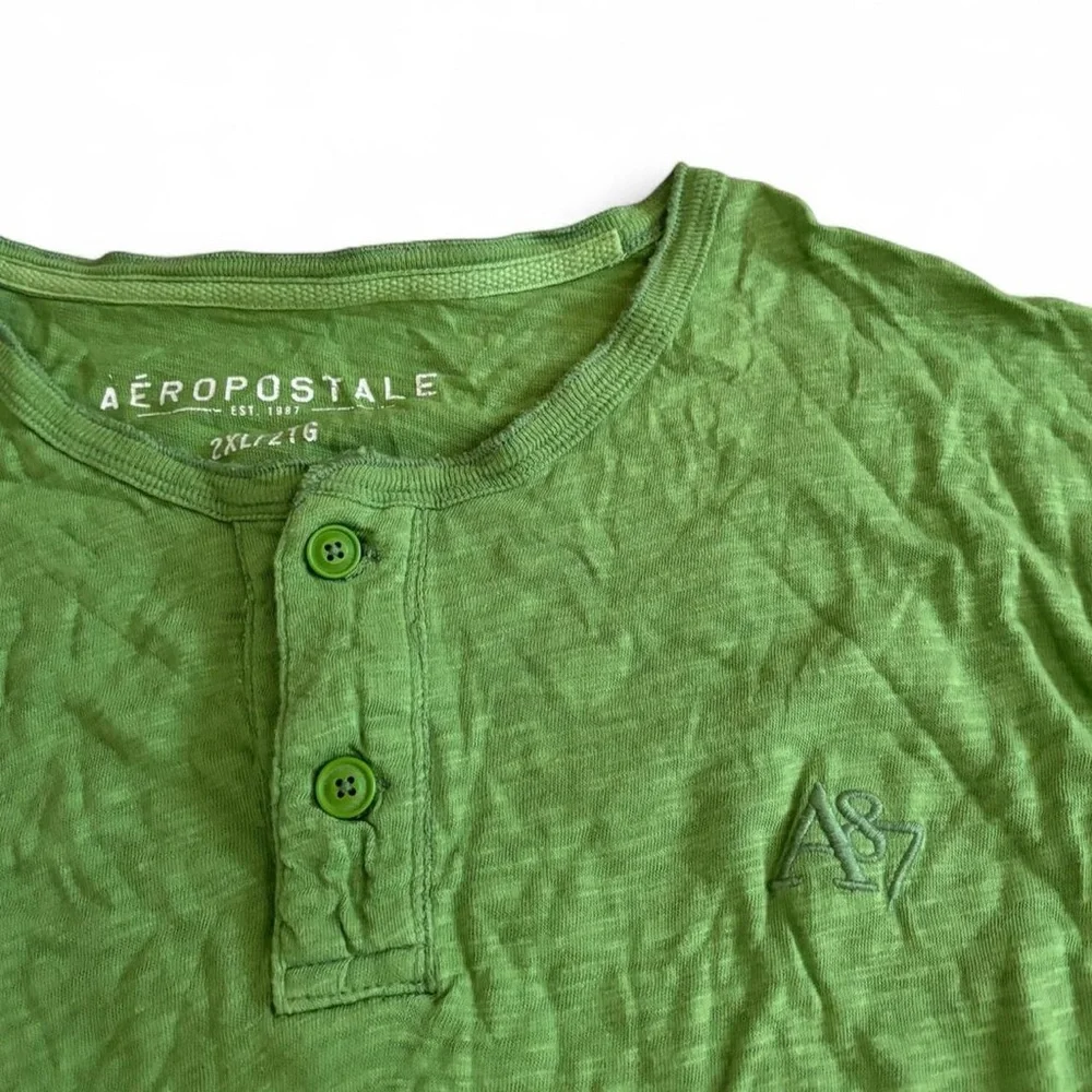 Y2K Vintage Aeropostale Henley Tee Shirt